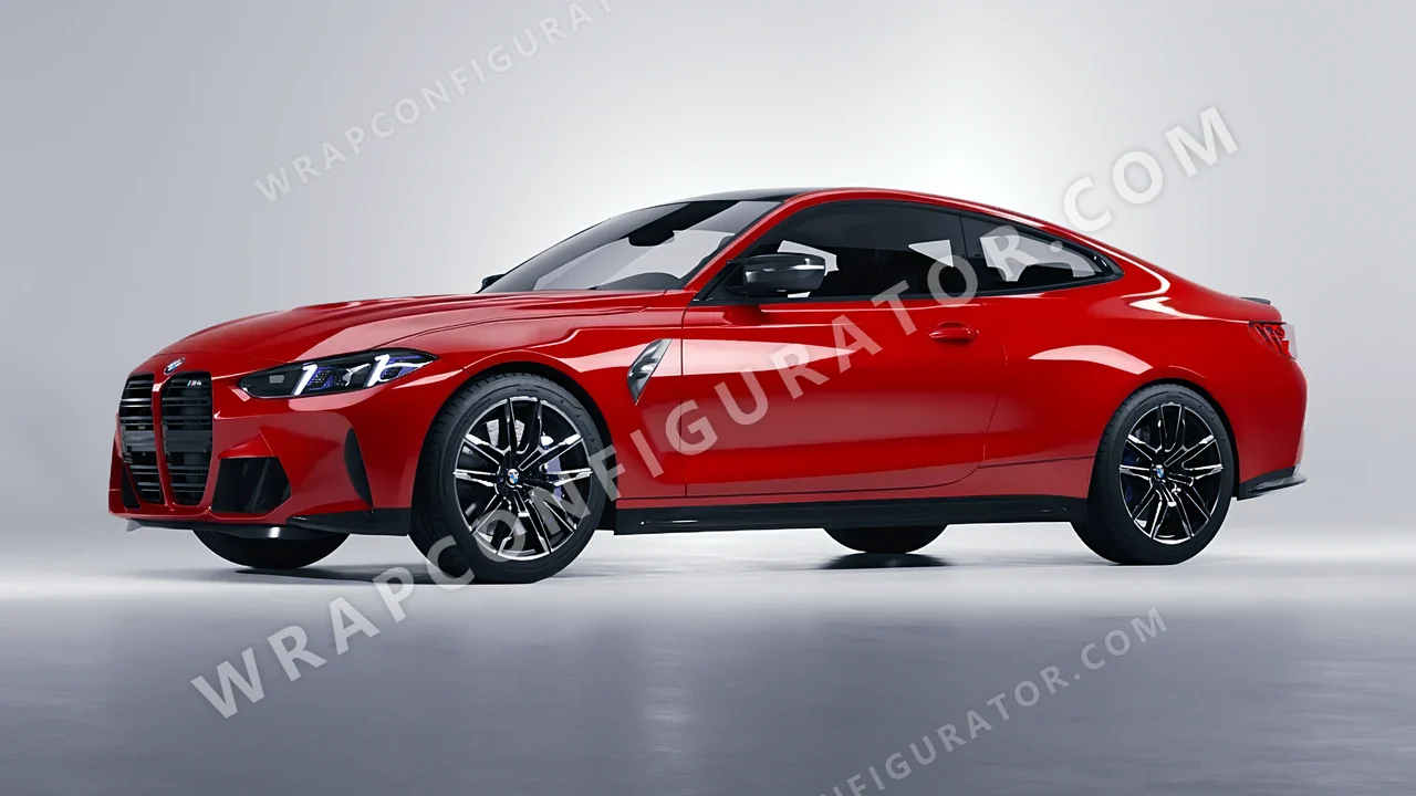 Red BMW M4 Coupe 2024 wrapped in Avery Dennison Cardinal Red SW900-433-O