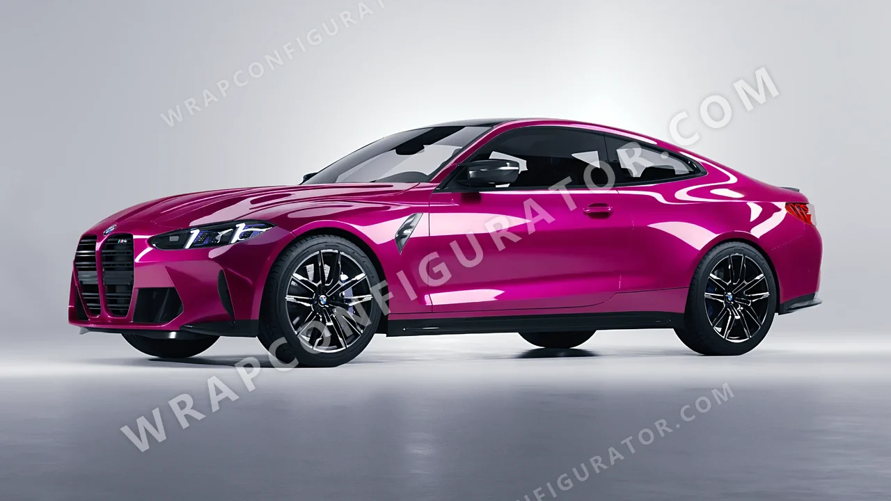 Red BMW M4 Coupe 2024 wrapped in Inozetek Dynamic PPF Ruby Star DPPF916