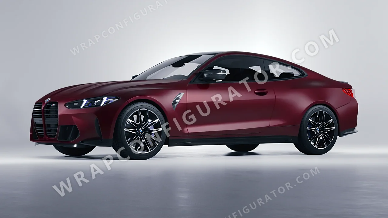 Red BMW M4 Coupe 2024 wrapped in KPMF Frozen Ruby Matt K75573
