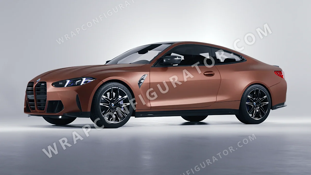 Red BMW M4 Coupe 2024 wrapped in KPMF Matt Russet Red K75545