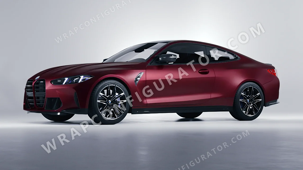 Red BMW M4 Coupe 2024 wrapped in ORACAL Red Brown 970RA-369M