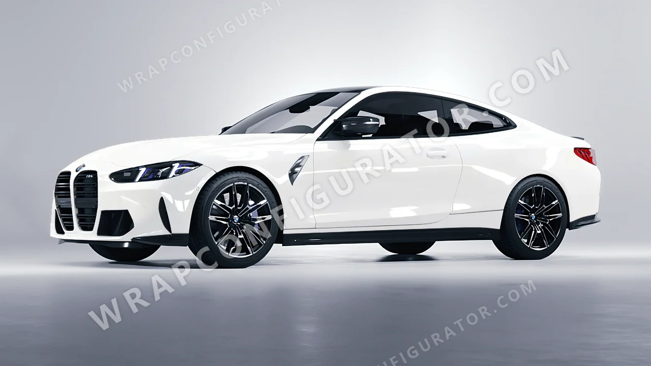 White BMW M4 Coupe 2024 wrapped in Inozetek Dynamic PPF Champion White DPPF920