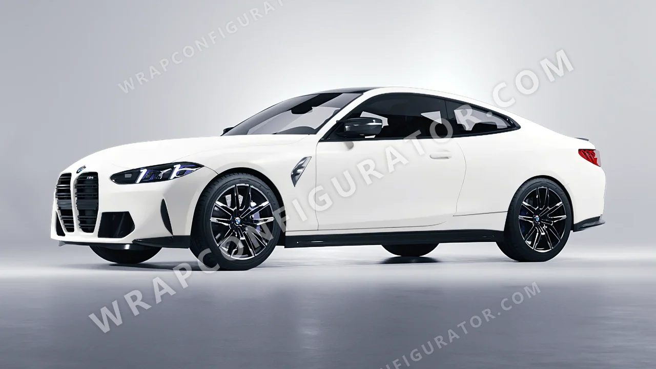 White BMW M4 Coupe 2024 wrapped in KPMF Matt Perfect White K75546