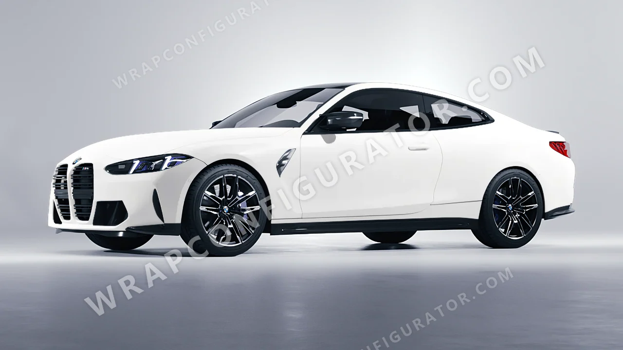 White BMW M4 Coupe 2024 wrapped in ORACAL White 970RA-010M