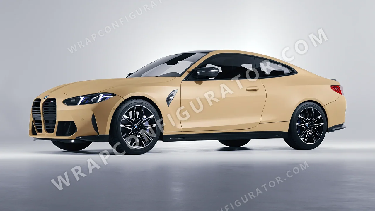 Yellow BMW M4 Coupe 2024 wrapped in Colourshield PPF by HyperPro AMG Desert Yellow SMF53-P