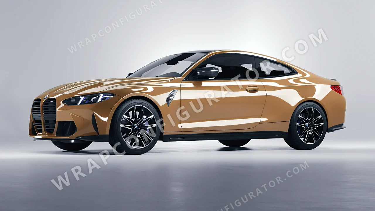 Yellow BMW M4 Coupe 2024 wrapped in Colourshield PPF by HyperPro Desert Yellow HGF46-P