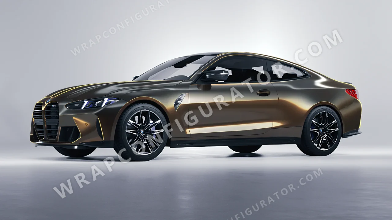 Yellow BMW M4 Coupe 2024 wrapped in Colourshield PPF by HyperPro Gray Gold CGM13-P