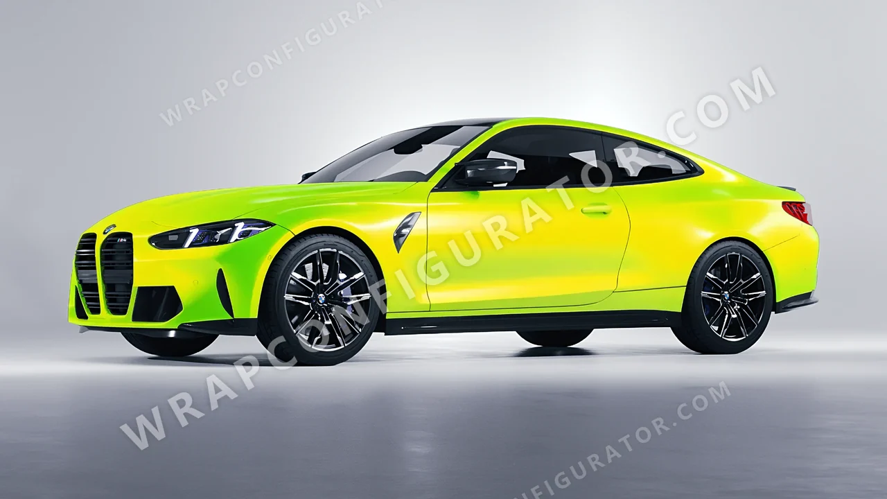Yellow BMW M4 Coupe 2024 wrapped in Colourshield PPF by HyperPro Yellow GSF01-P