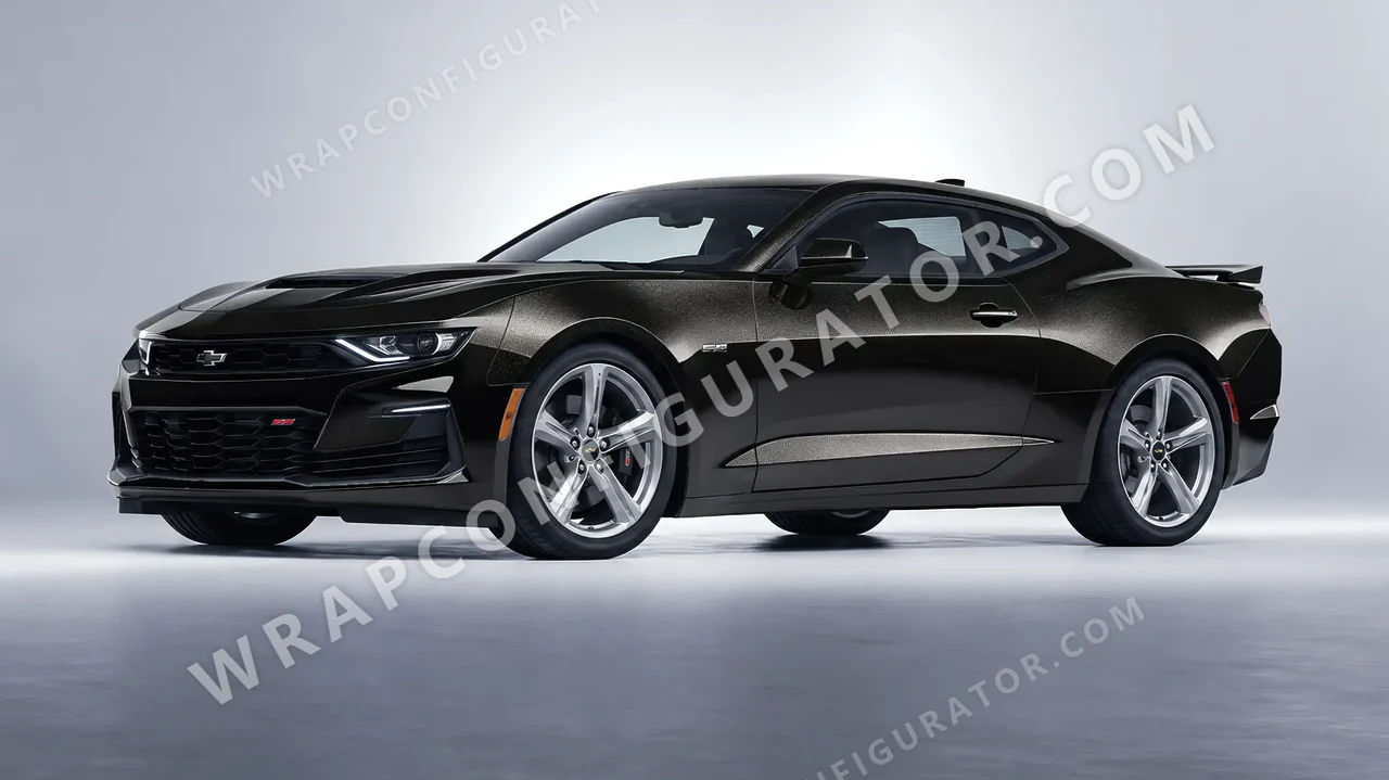 Black Chevrolet Camaro SS 2020 wrapped in Avery Dennison Black SW900-192-M