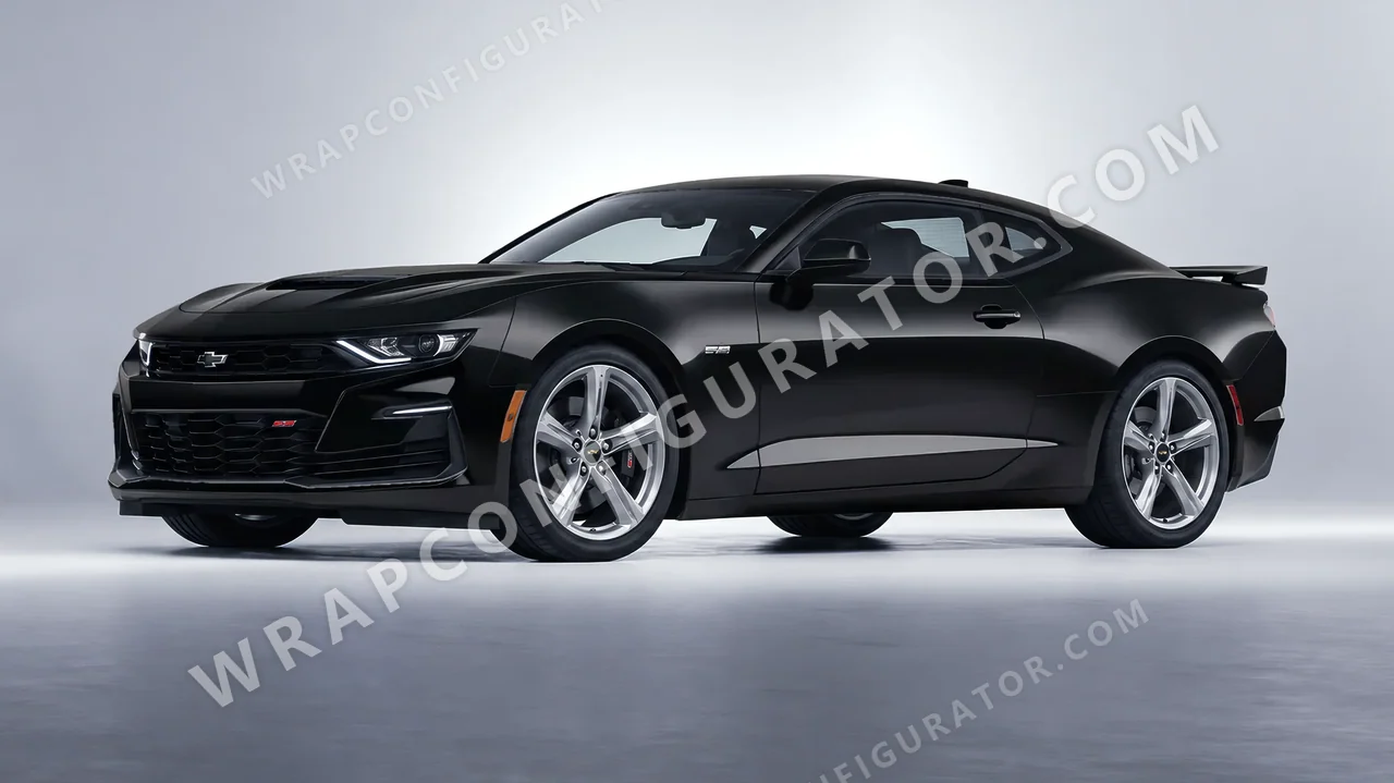 Black Chevrolet Camaro SS 2020 wrapped in Avery Dennison Black SW900-197-O