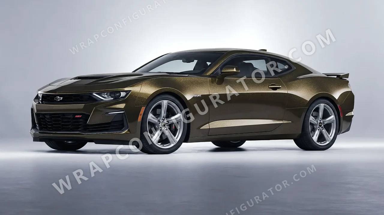 Black Chevrolet Camaro SS 2020 wrapped in Avery Dennison Eclipse SW900-199-M