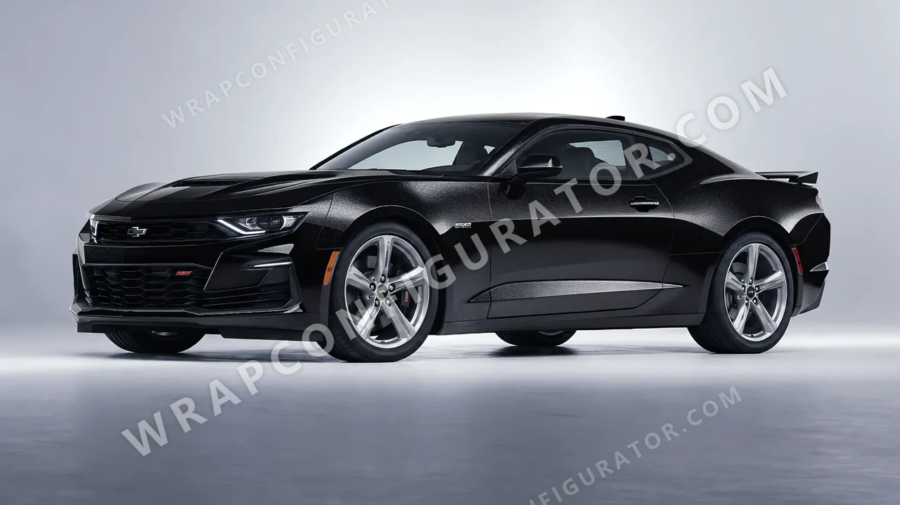 Black Chevrolet Camaro SS 2020 wrapped in Avery Dennison Mystery Black SW900-184-M