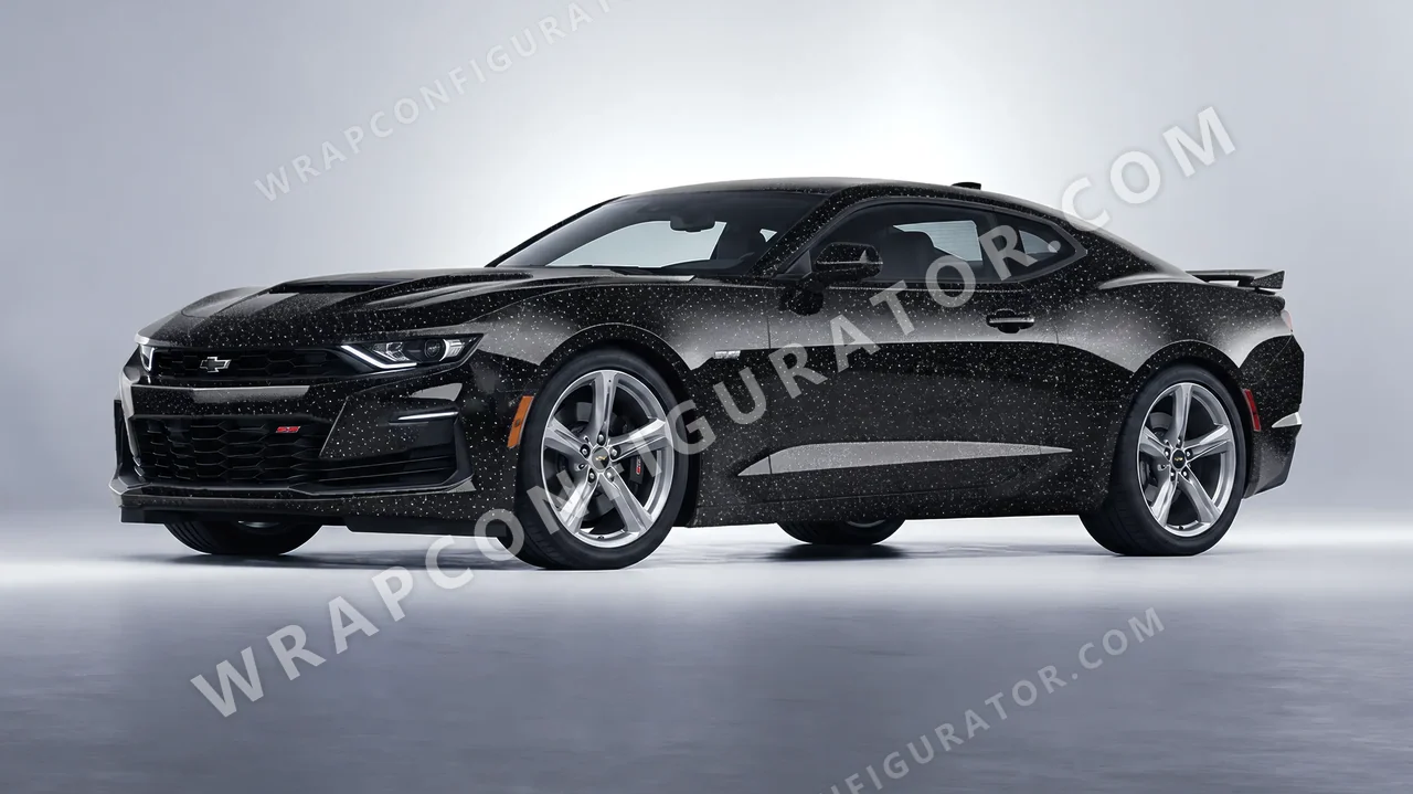 Black Chevrolet Camaro SS 2020 wrapped in Colourshield PPF by HyperPro Black MDF01-P
