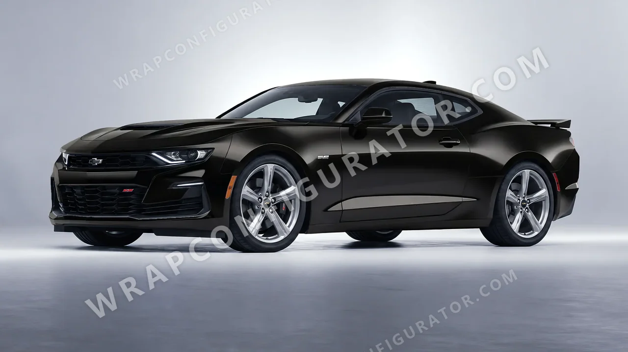 Black Chevrolet Camaro SS 2020 wrapped in Inozetek Dynamic PPF Midnight Black DPPF924