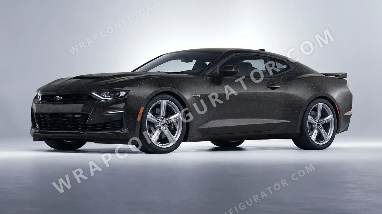 Black Chevrolet Camaro SS 2020 wrapped in KPMF Black Matt K89021