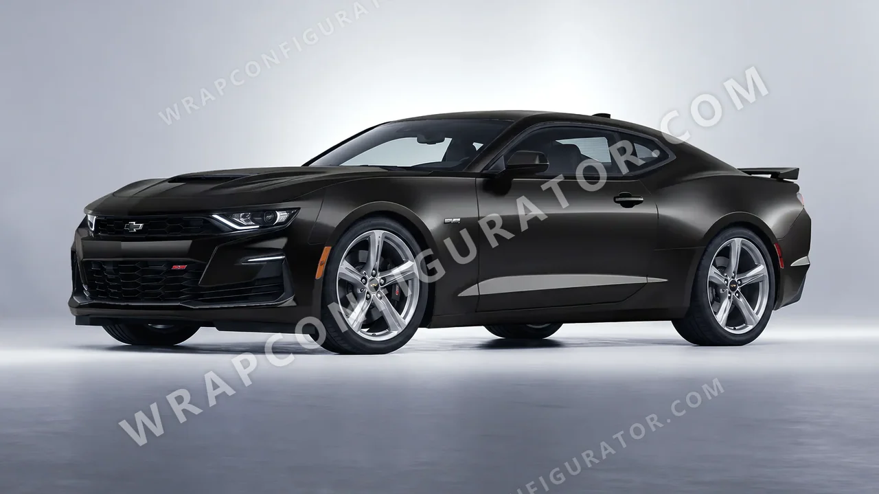 Black Chevrolet Camaro SS 2020 wrapped in KPMF Matt Perfect Black K75547