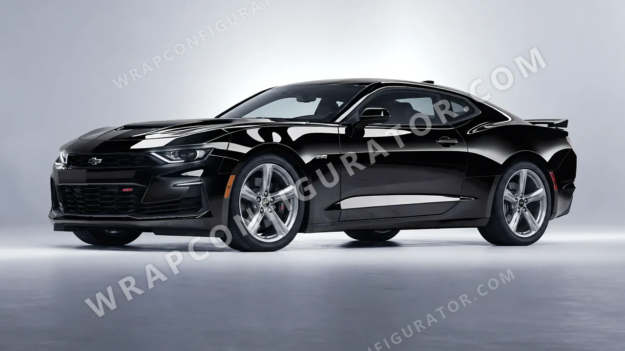 Black Chevrolet Camaro SS 2020 wrapped in ORACAL Black 970RA-070G
