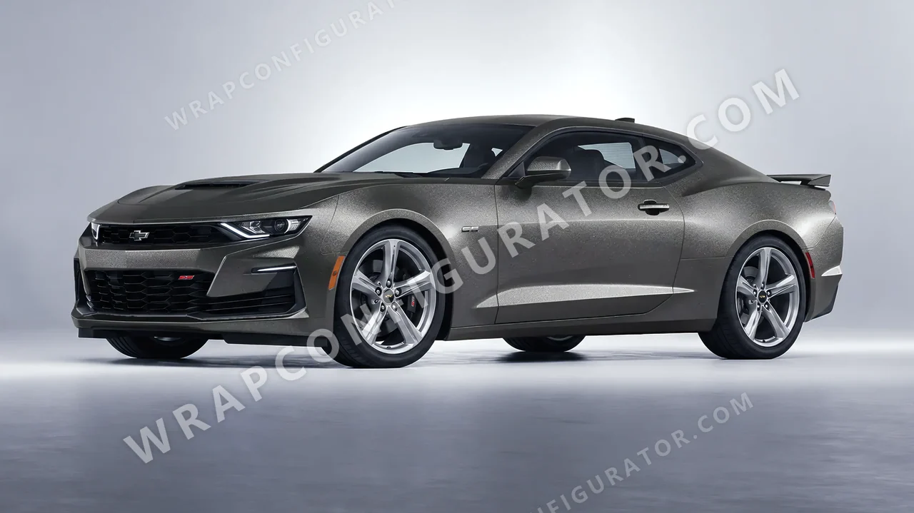 Black Chevrolet Camaro SS 2020 wrapped in ORACAL Graphite 970RA-932M