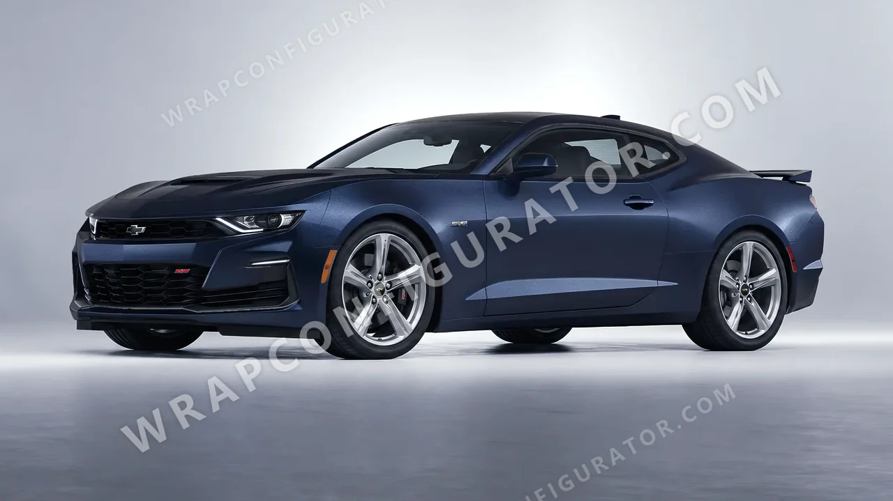 Black Chevrolet Camaro SS 2020 wrapped in ORACAL Moonlight 970RA-190M