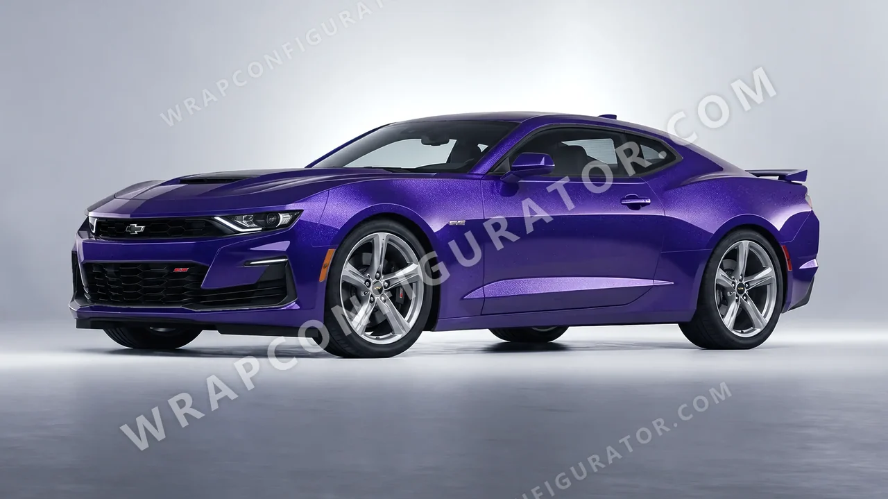 Blue Chevrolet Camaro SS 2020 wrapped in Avery Dennison Mysterious Indigo SW900-700-M