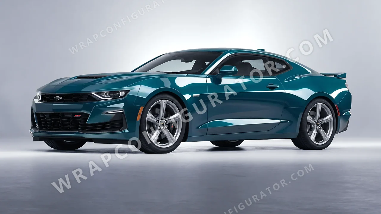 Blue Chevrolet Camaro SS 2020 wrapped in Colourshield PPF by HyperPro Aqua HGF22-P