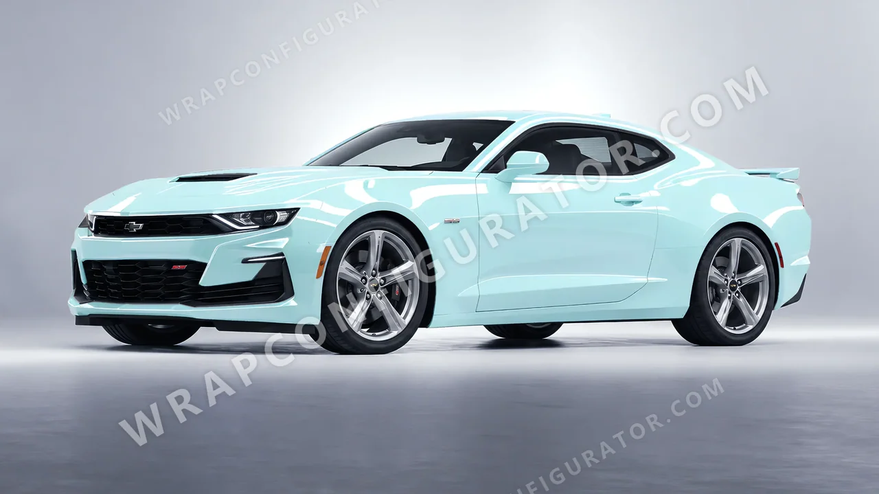 Blue Chevrolet Camaro SS 2020 wrapped in Colourshield PPF by HyperPro Baby Blue HGF29-P
