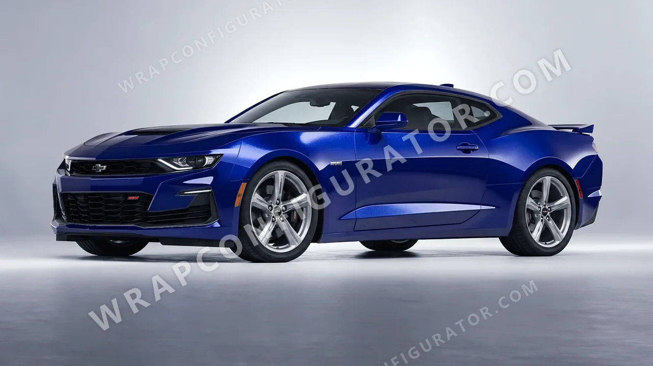 Blue Chevrolet Camaro SS 2020 wrapped in Colourshield PPF by HyperPro Berry Blue HGM57-P