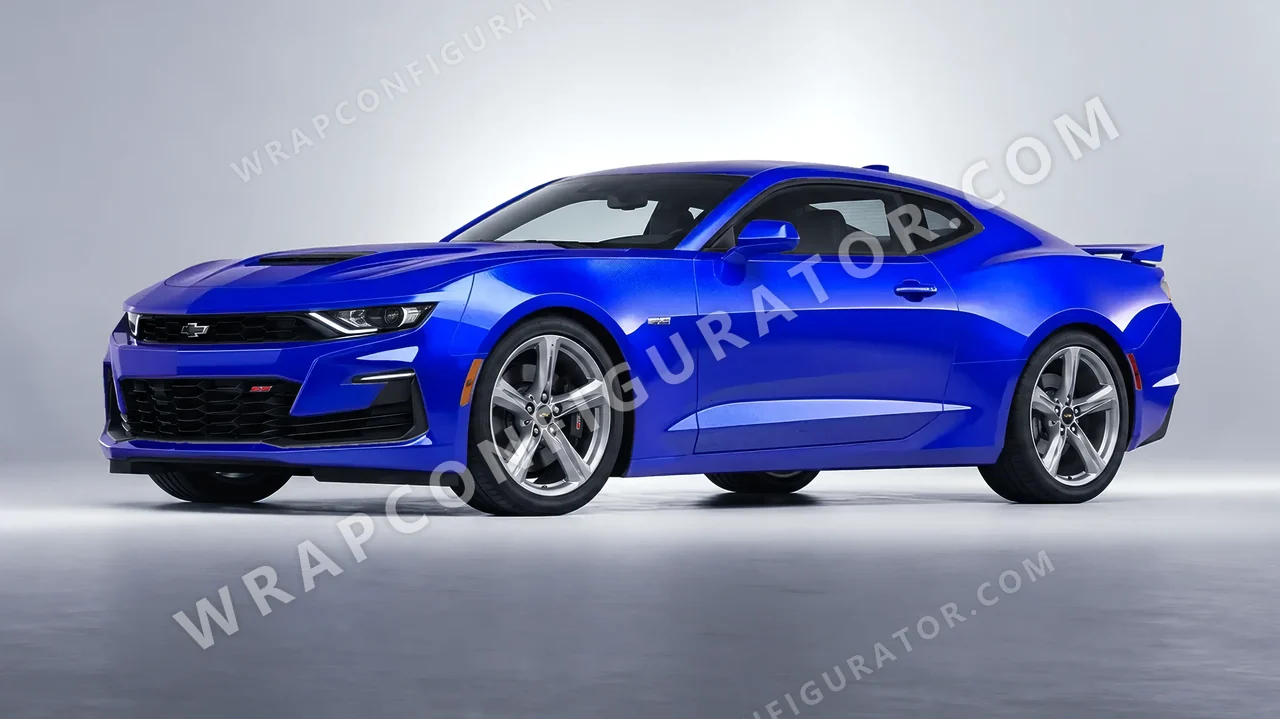 Blue Chevrolet Camaro SS 2020 wrapped in Colourshield PPF by HyperPro Bright Blue HGM60-P