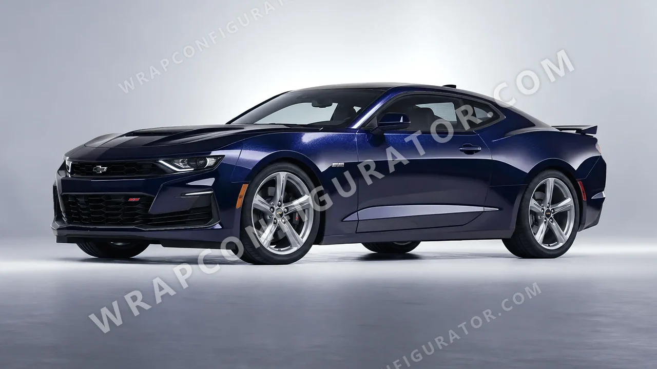 Blue Chevrolet Camaro SS 2020 wrapped in Colourshield PPF by HyperPro Cobalt Blue GAF46-P