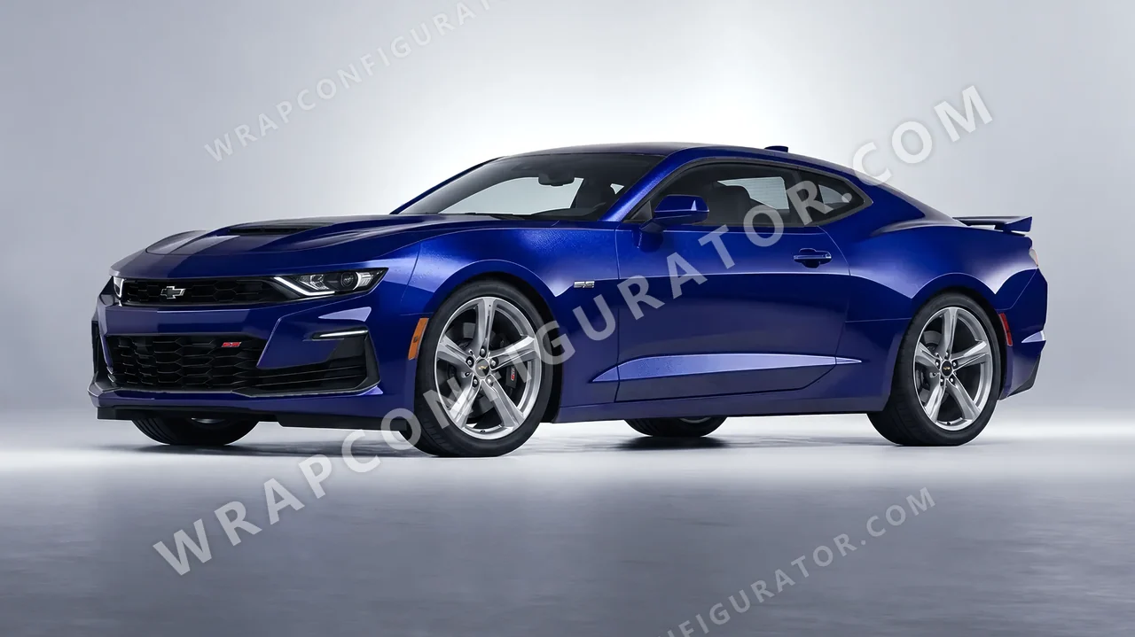 Blue Chevrolet Camaro SS 2020 wrapped in Colourshield PPF by HyperPro Deep Blue HGM72-P