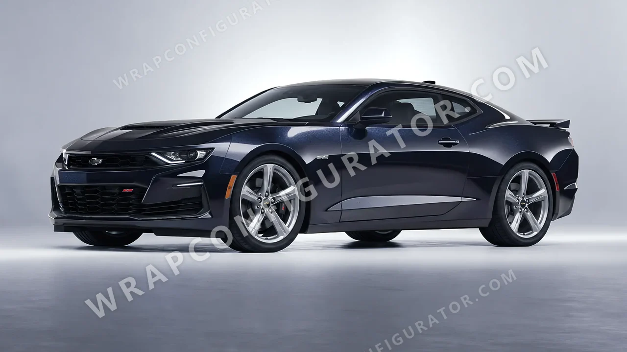 Blue Chevrolet Camaro SS 2020 wrapped in Colourshield PPF by HyperPro Gray/Blue GAF25-P