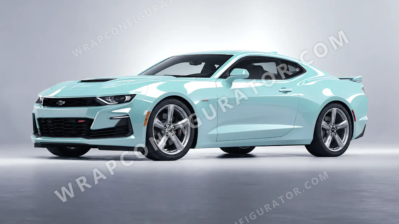 Blue Chevrolet Camaro SS 2020 wrapped in Colourshield PPF by HyperPro Light Blue HGF69-P