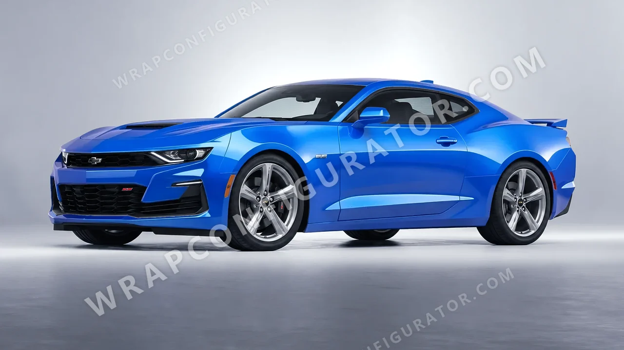 Blue Chevrolet Camaro SS 2020 wrapped in Colourshield PPF by HyperPro Ocean Blue HGM68-P