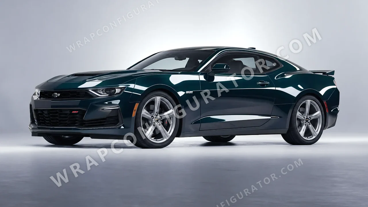 Blue Chevrolet Camaro SS 2020 wrapped in Colourshield PPF by HyperPro Petrol Blue HGF108-P