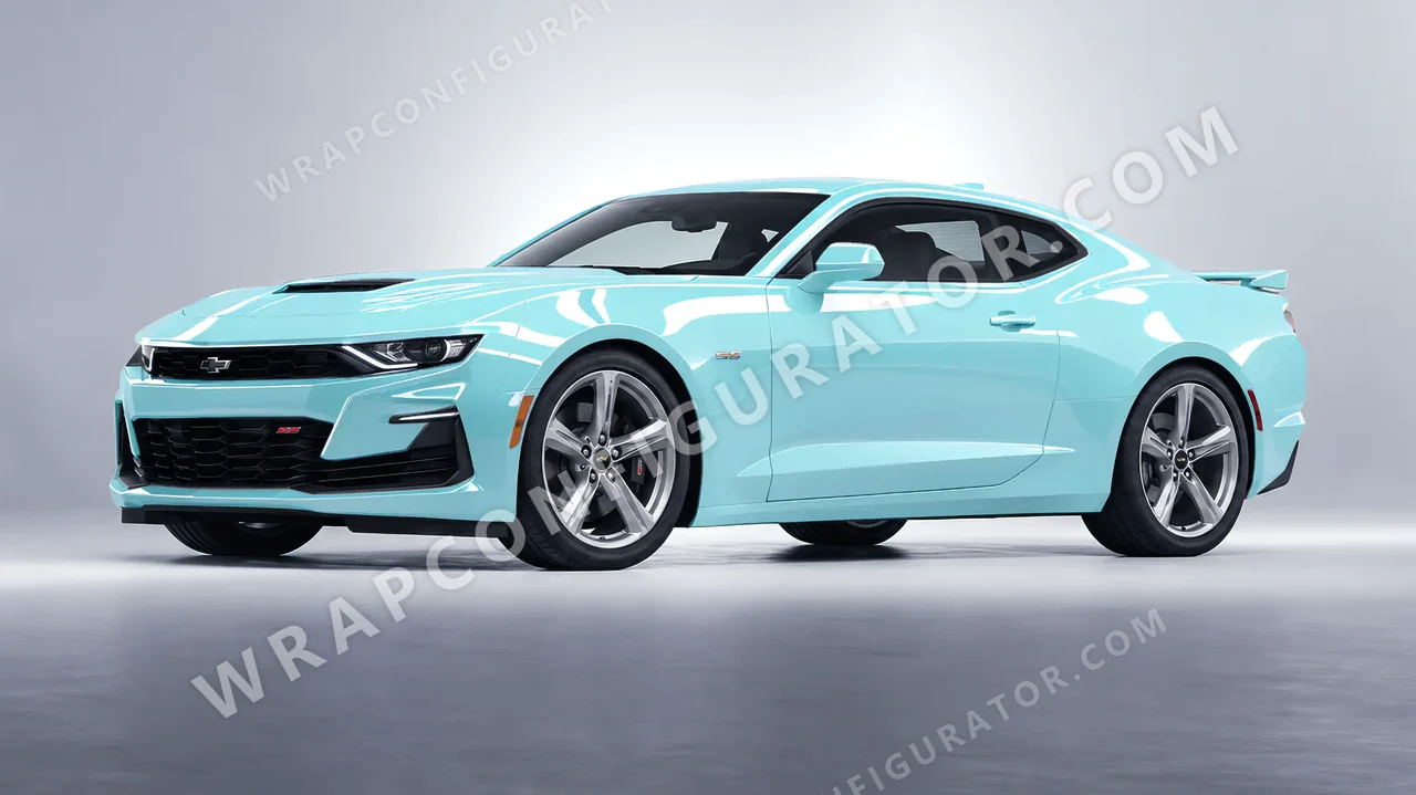 Blue Chevrolet Camaro SS 2020 wrapped in Colourshield PPF by HyperPro Sea Blue HGF04-P