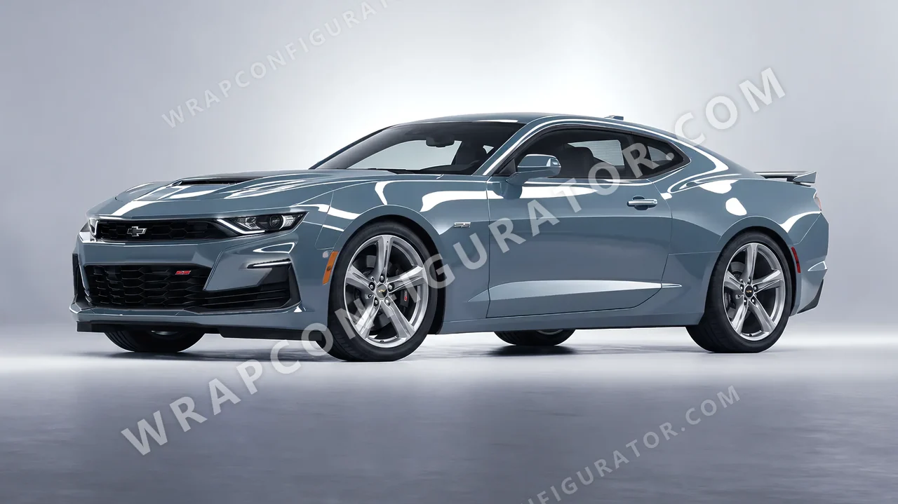 Blue Chevrolet Camaro SS 2020 wrapped in Colourshield PPF by HyperPro Smoky Blue HGF24-P