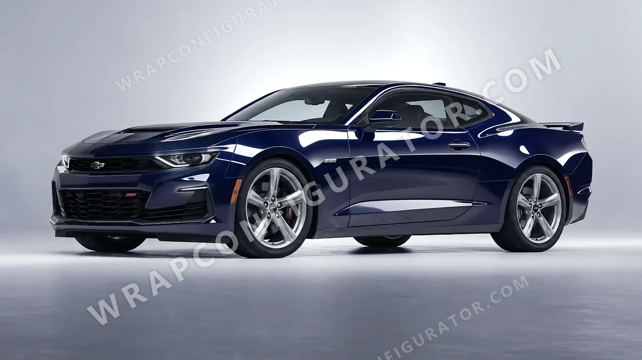 Blue Chevrolet Camaro SS 2020 wrapped in Inozetek Dynamic PPF SQ Navy SQ102NV