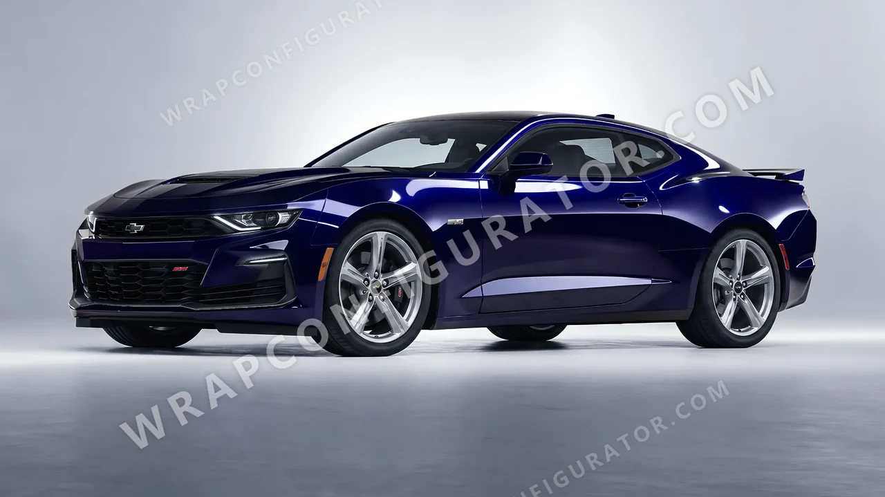 Blue Chevrolet Camaro SS 2020 wrapped in ORACAL Baltic Blue 970RA-178G