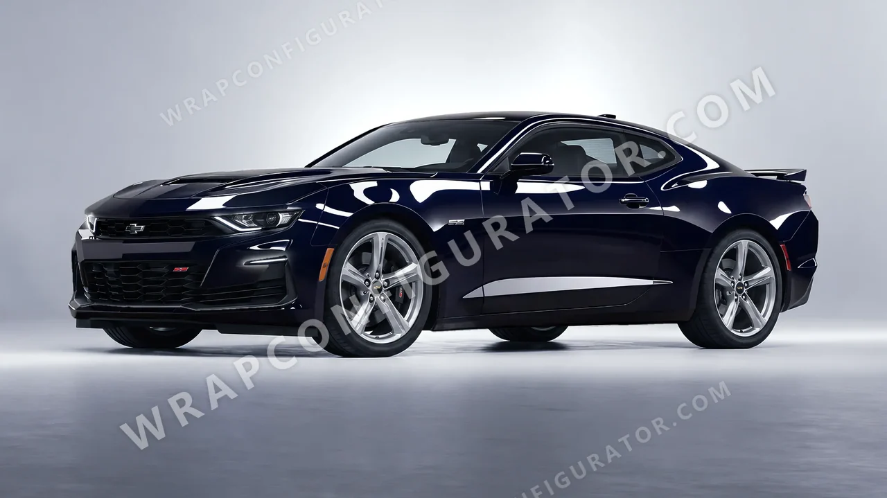 Blue Chevrolet Camaro SS 2020 wrapped in ORACAL Gt3 Blue 970RA-111G