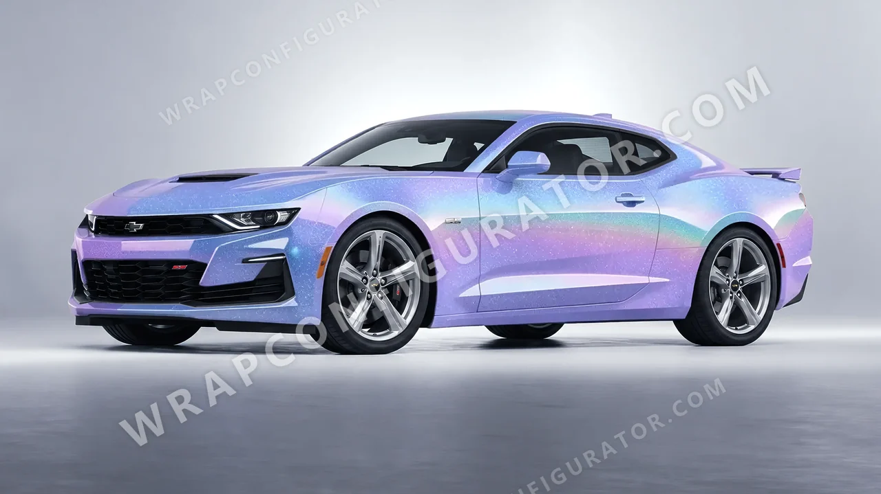 Blue Chevrolet Camaro SS 2020 wrapped in ORACAL Intergalactic Blue 970RA-155G