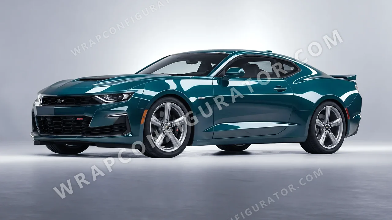 Blue Chevrolet Camaro SS 2020 wrapped in ORACAL Juniper 970RA-689G