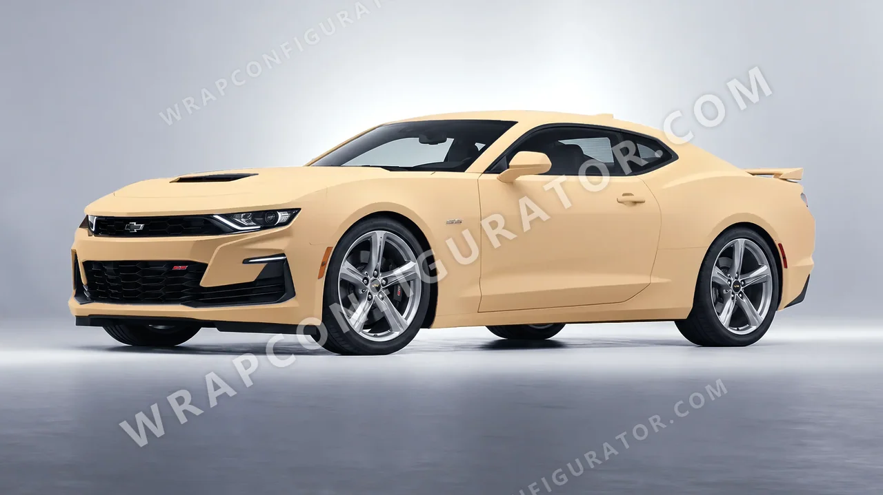 Brown Chevrolet Camaro SS 2020 wrapped in Inozetek Dynamic PPF Sand DPPF815