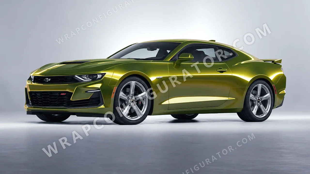 Green Chevrolet Camaro SS 2020 wrapped in Colourshield PPF by HyperPro Ghost Green MSF14G-P
