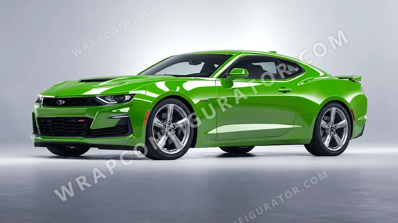 Green Chevrolet Camaro SS 2020 wrapped in Colourshield PPF by HyperPro Kelly Green HGF30-P