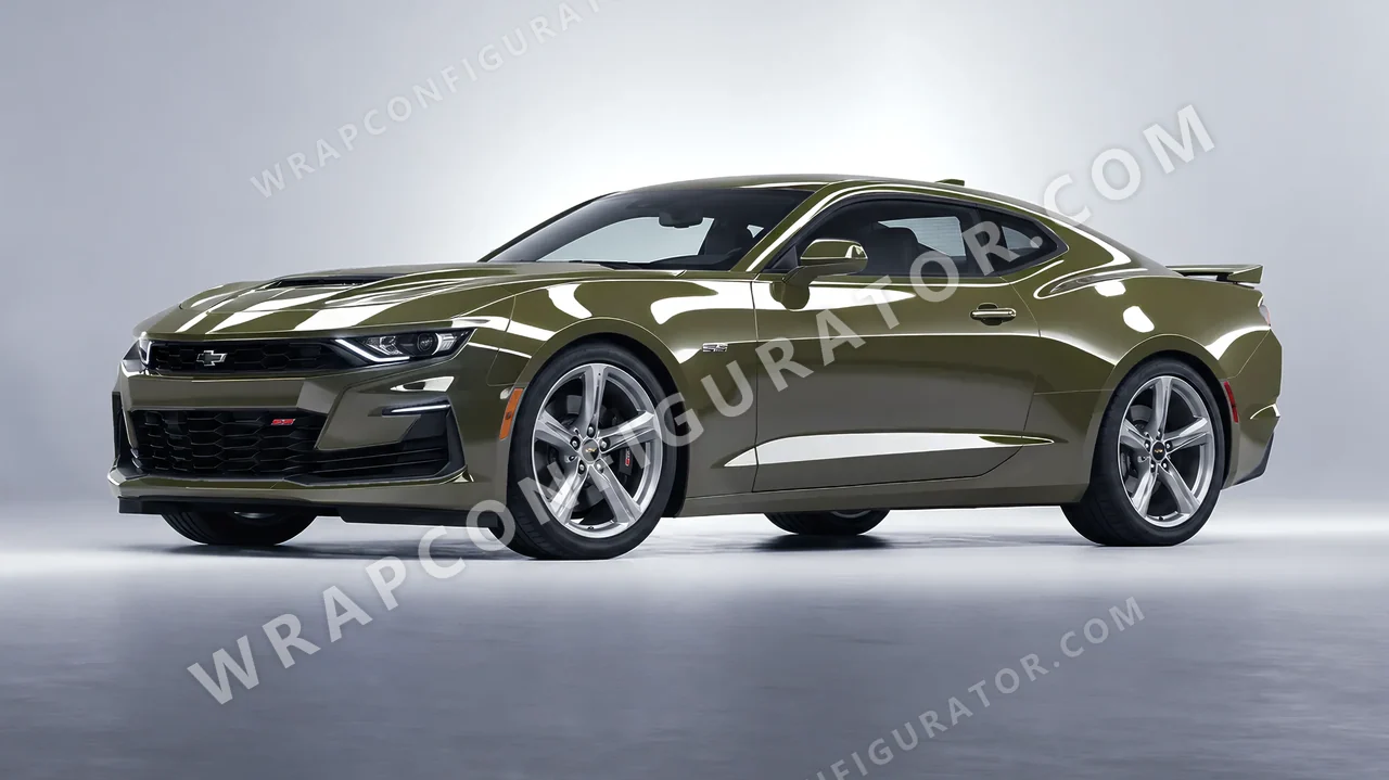 Green Chevrolet Camaro SS 2020 wrapped in Colourshield PPF by HyperPro Laurel Green HGF28-P