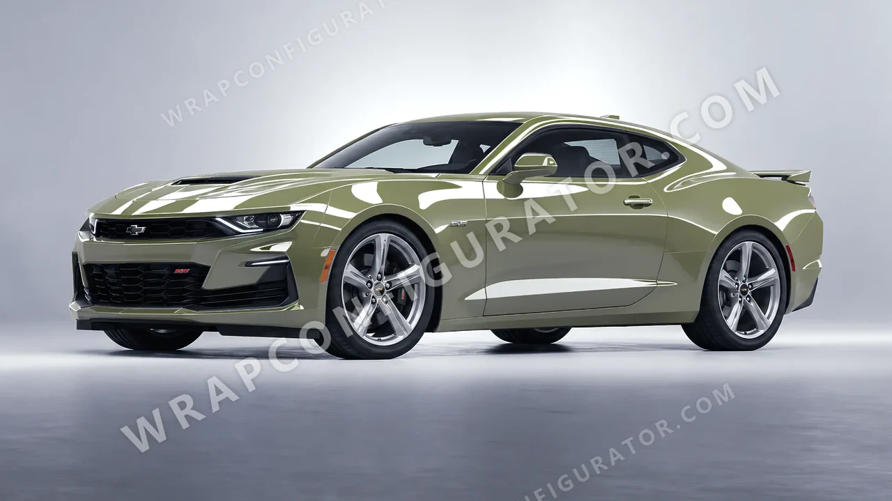 Green Chevrolet Camaro SS 2020 wrapped in Colourshield PPF by HyperPro Light Green HGF19-P