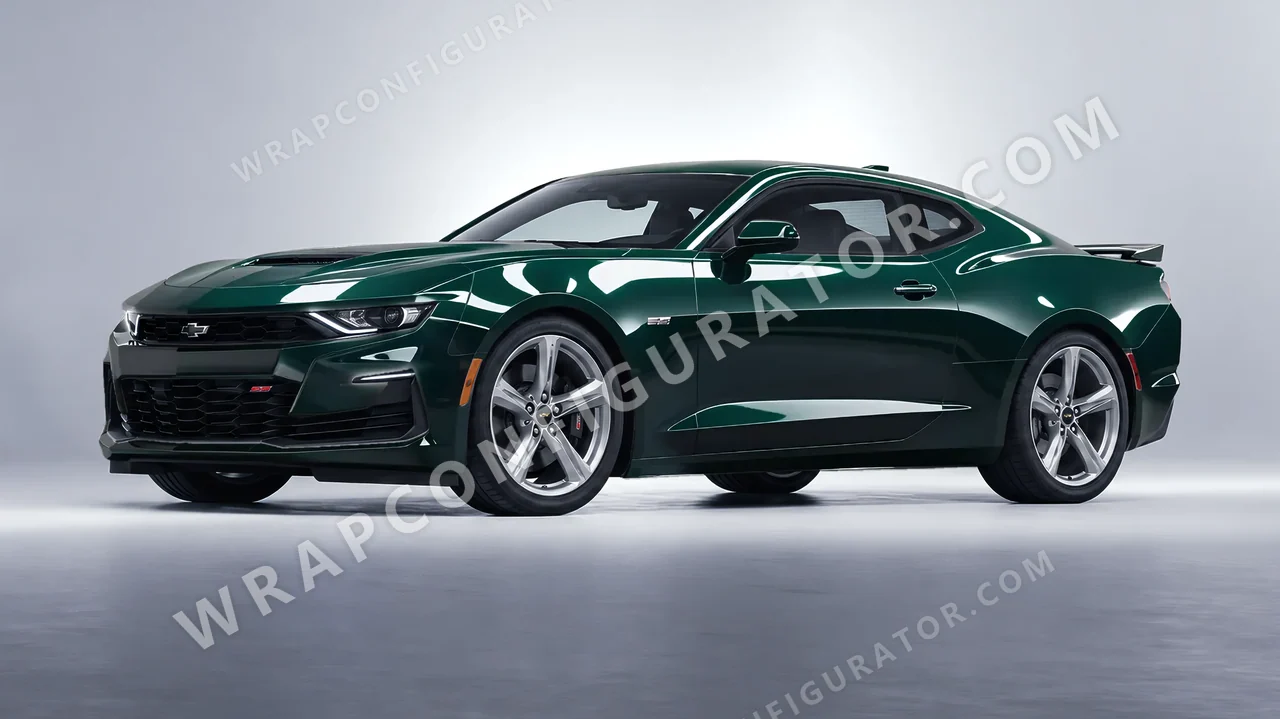 Green Chevrolet Camaro SS 2020 wrapped in Colourshield PPF by HyperPro Sacramento Green HGF35-P
