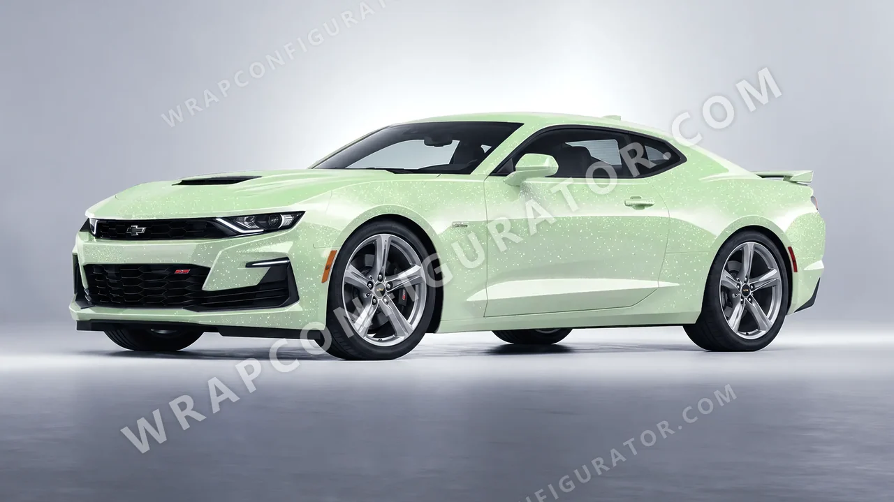 Green Chevrolet Camaro SS 2020 wrapped in Colourshield PPF by HyperPro Spring Green GPF08-P