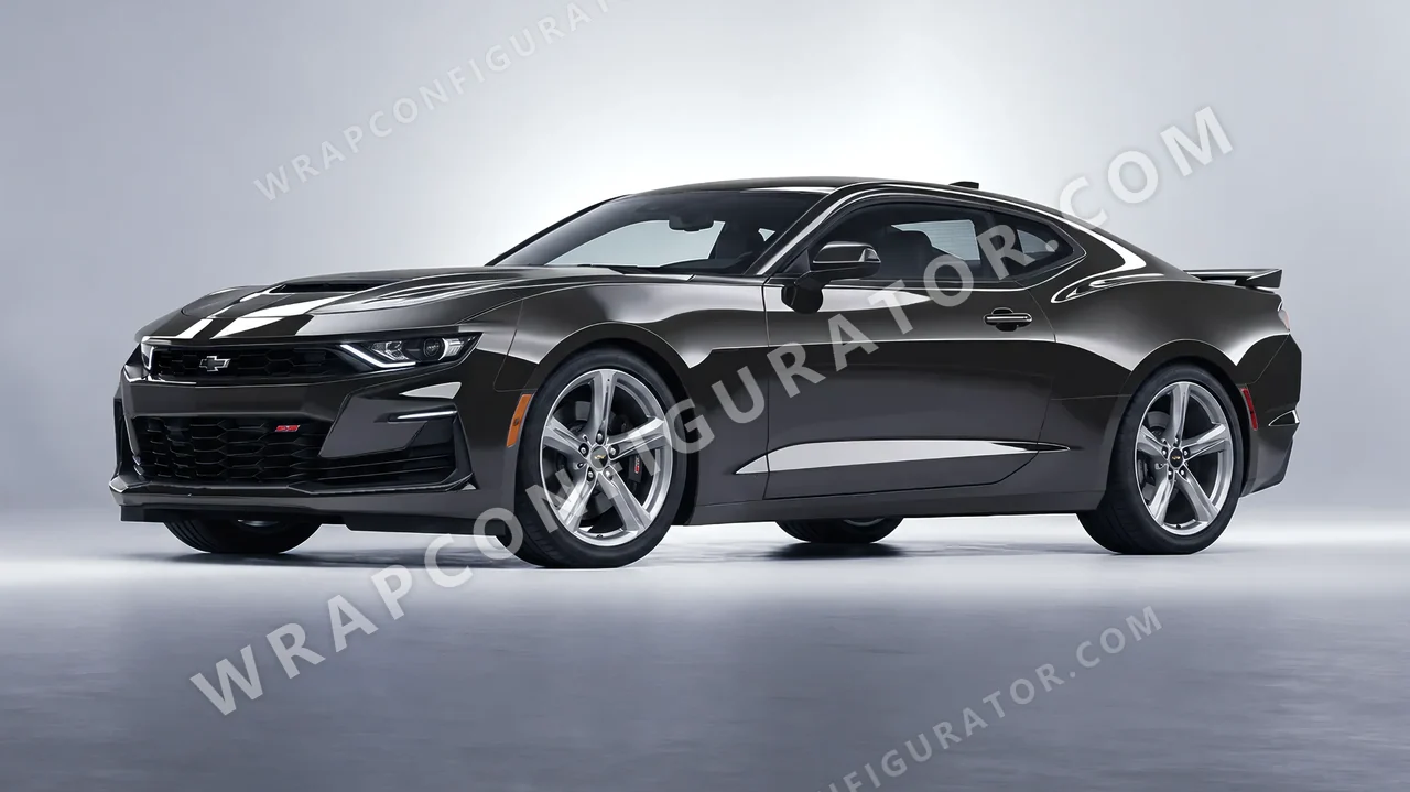 Grey Chevrolet Camaro SS 2020 wrapped in 3M Meteor Gray HG81