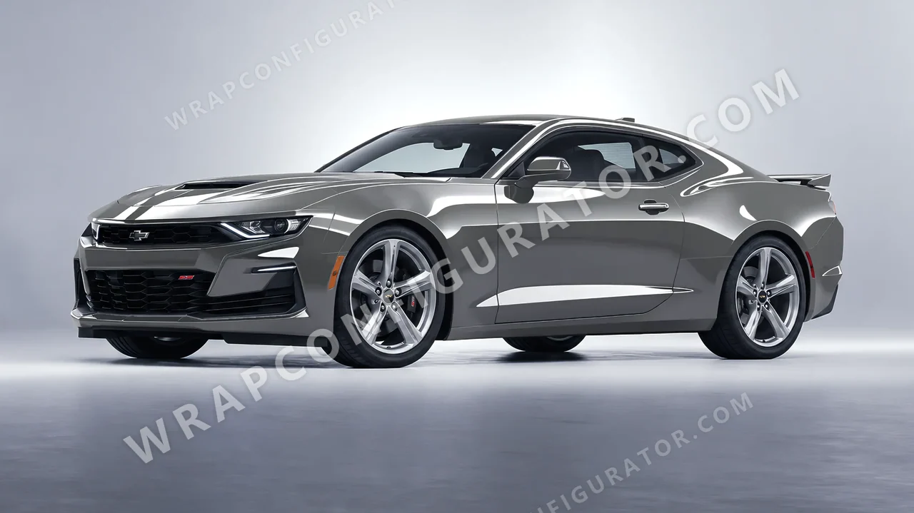 Grey Chevrolet Camaro SS 2020 wrapped in 3M Nardo Gray HG61